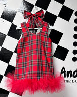 Red Tartan Tulle Dress