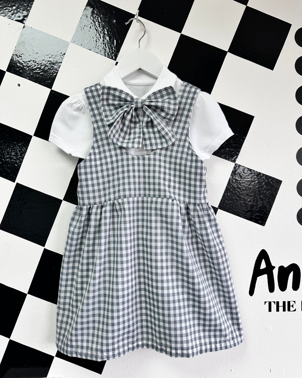 School Gingham Pinafore (other colours/fabric available)