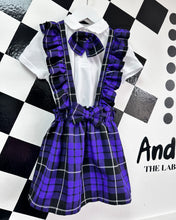 School Tartan Plaid Frill Pinafore (Other colours/fabrics available)