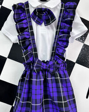 School Tartan Plaid Frill Pinafore (Other colours/fabrics available)