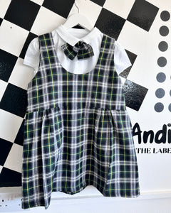 School Tartan Plaid Pinafore (Other colours/fabrics available)