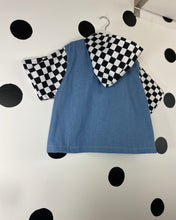 Kids Custom Denim Checkered Hooded Shirt