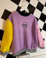 Purple Pink & Yellow Fleece Jumper (3mnth - 14 yrs)