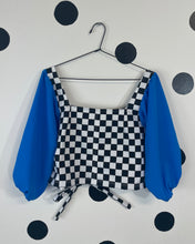 Adult Checkerboard Puff Sleeve Top (2 colours)