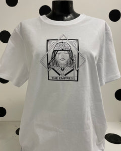 ANDIE Adult White Tarot T-shirt: The Empress